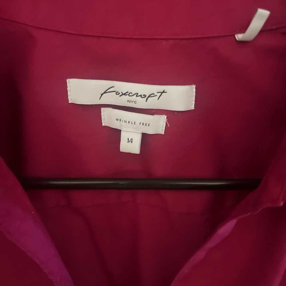 Foxcroft Women's Button Down Shirt - Deep Pink - Picture 2 of 5
